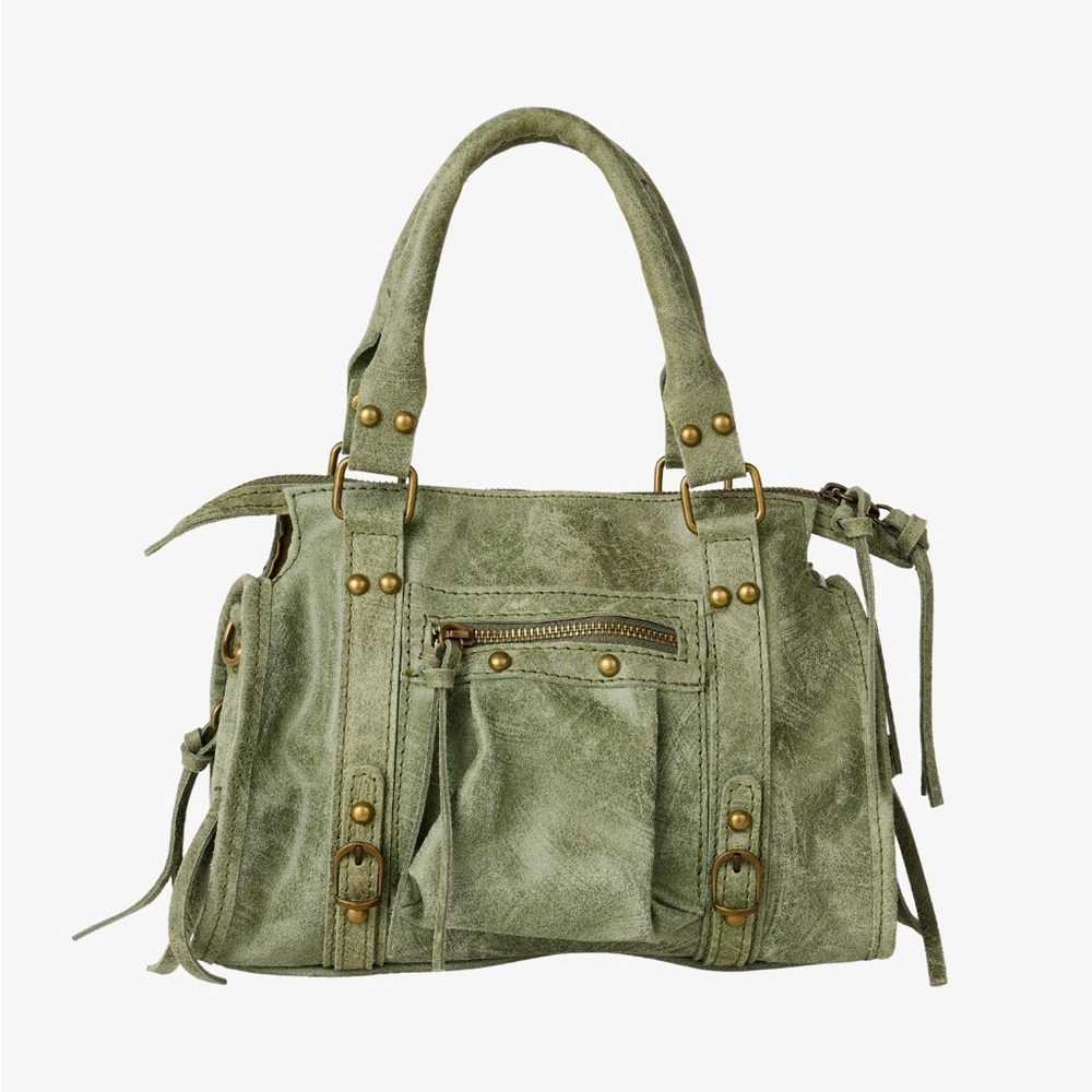 Stylish Green Women's Genuine Leather Bag Made in Italy - Picture 4 of 10